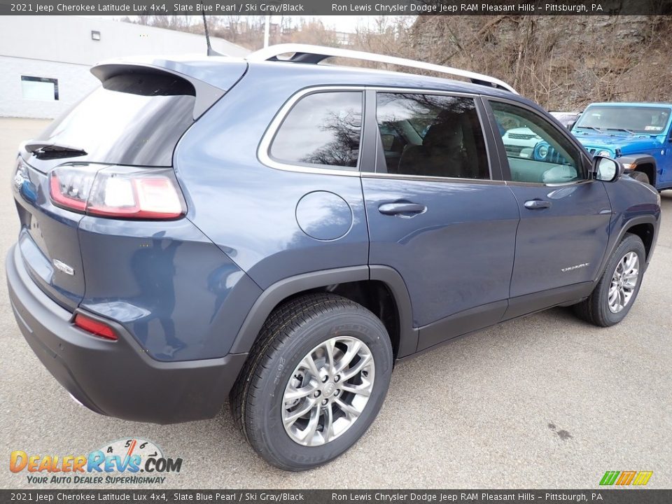 2021 Jeep Cherokee Latitude Lux 4x4 Slate Blue Pearl / Ski Gray/Black Photo #6