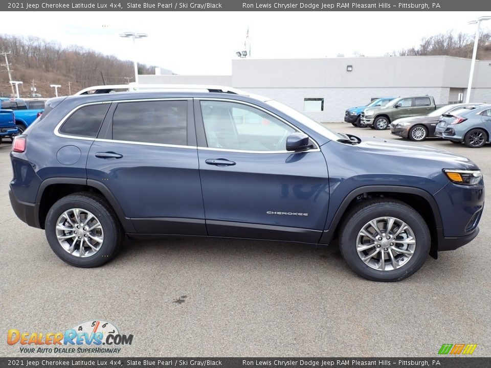 2021 Jeep Cherokee Latitude Lux 4x4 Slate Blue Pearl / Ski Gray/Black Photo #7