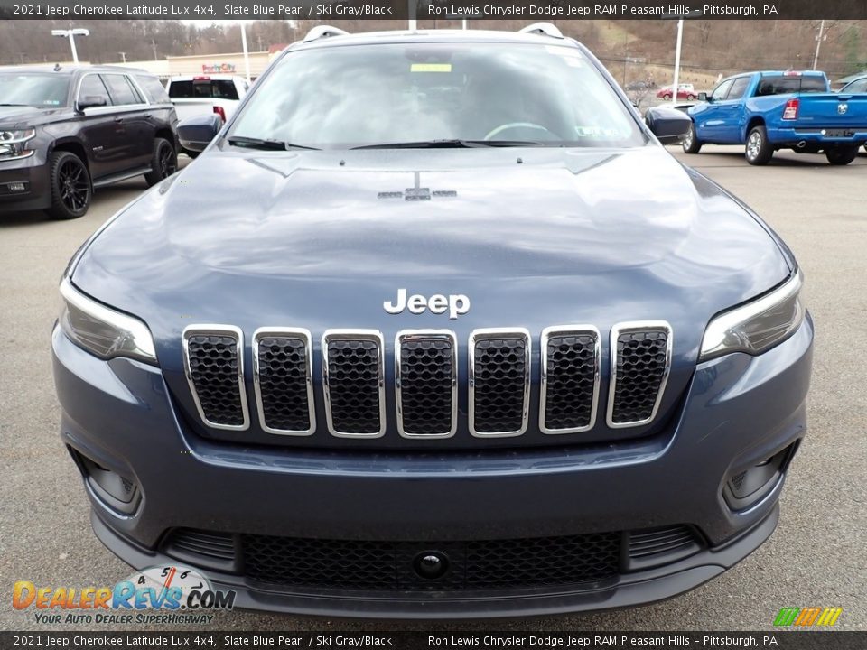 2021 Jeep Cherokee Latitude Lux 4x4 Slate Blue Pearl / Ski Gray/Black Photo #9