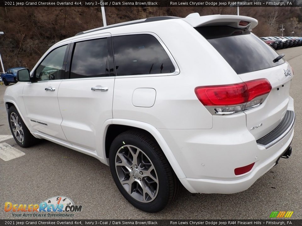 2021 Jeep Grand Cherokee Overland 4x4 Ivory 3-Coat / Dark Sienna Brown/Black Photo #3