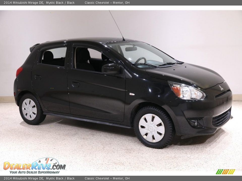 2014 Mitsubishi Mirage DE Mystic Black / Black Photo #1