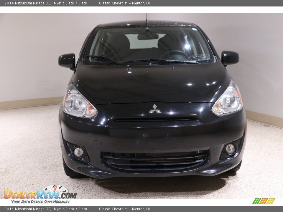 2014 Mitsubishi Mirage DE Mystic Black / Black Photo #2