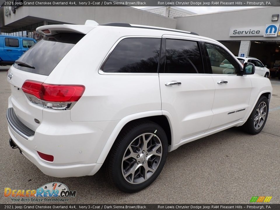 2021 Jeep Grand Cherokee Overland 4x4 Ivory 3-Coat / Dark Sienna Brown/Black Photo #6