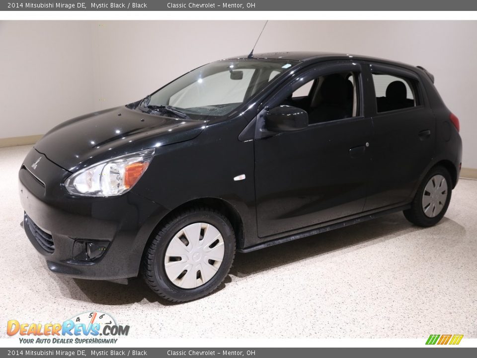 2014 Mitsubishi Mirage DE Mystic Black / Black Photo #3