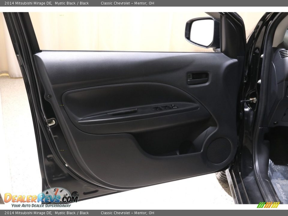 2014 Mitsubishi Mirage DE Mystic Black / Black Photo #4