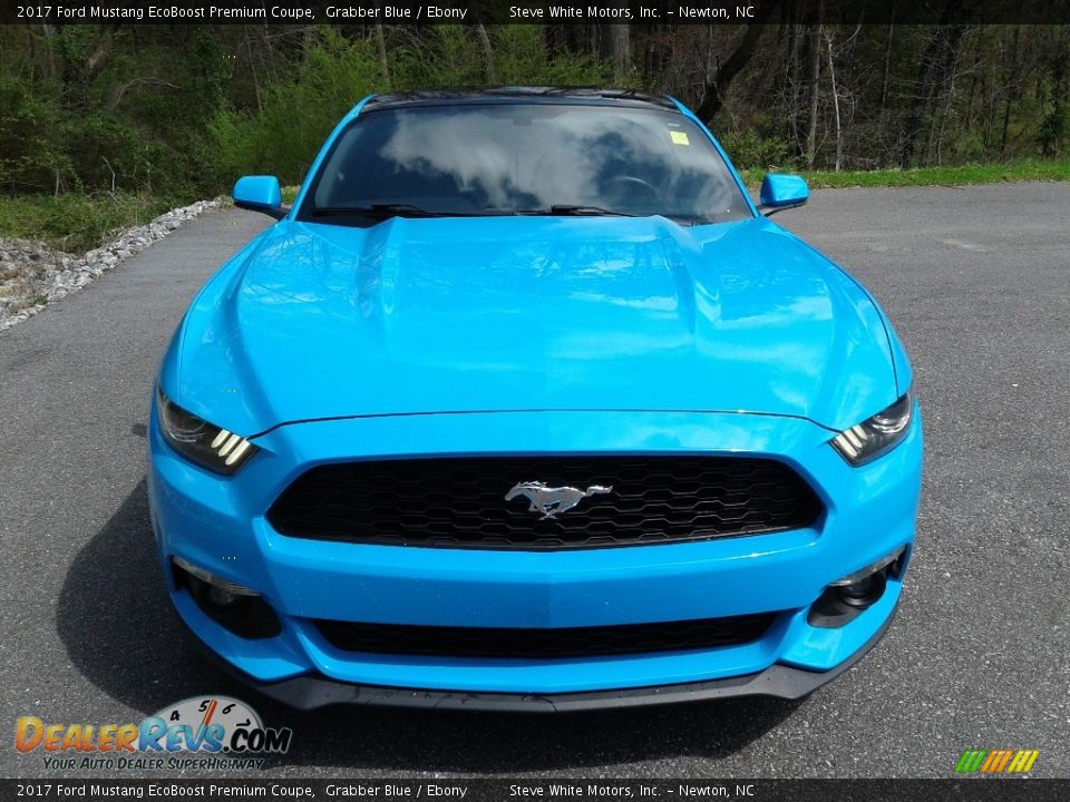 2017 Ford Mustang EcoBoost Premium Coupe Grabber Blue / Ebony Photo #4