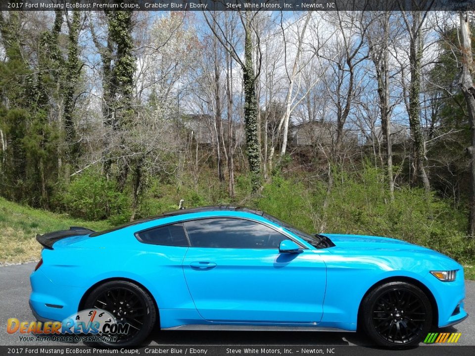 2017 Ford Mustang EcoBoost Premium Coupe Grabber Blue / Ebony Photo #6