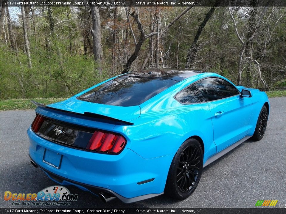 2017 Ford Mustang EcoBoost Premium Coupe Grabber Blue / Ebony Photo #7