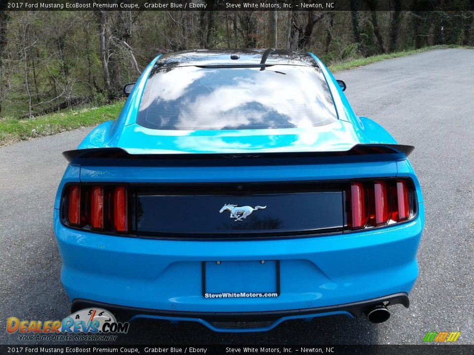2017 Ford Mustang EcoBoost Premium Coupe Grabber Blue / Ebony Photo #8