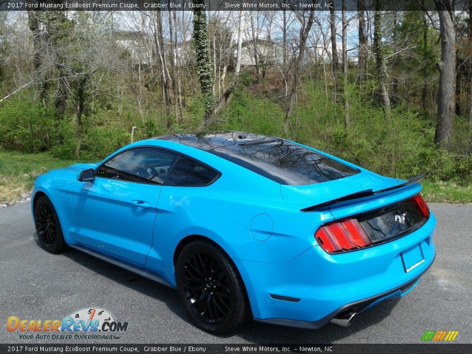 2017 Ford Mustang EcoBoost Premium Coupe Grabber Blue / Ebony Photo #9
