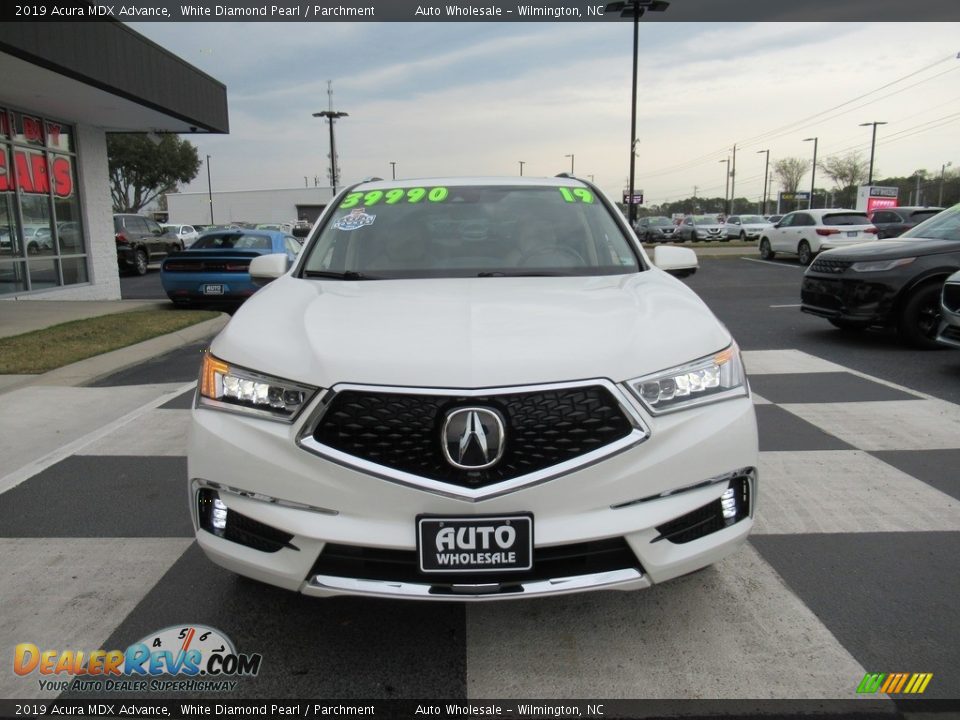 2019 Acura MDX Advance White Diamond Pearl / Parchment Photo #2