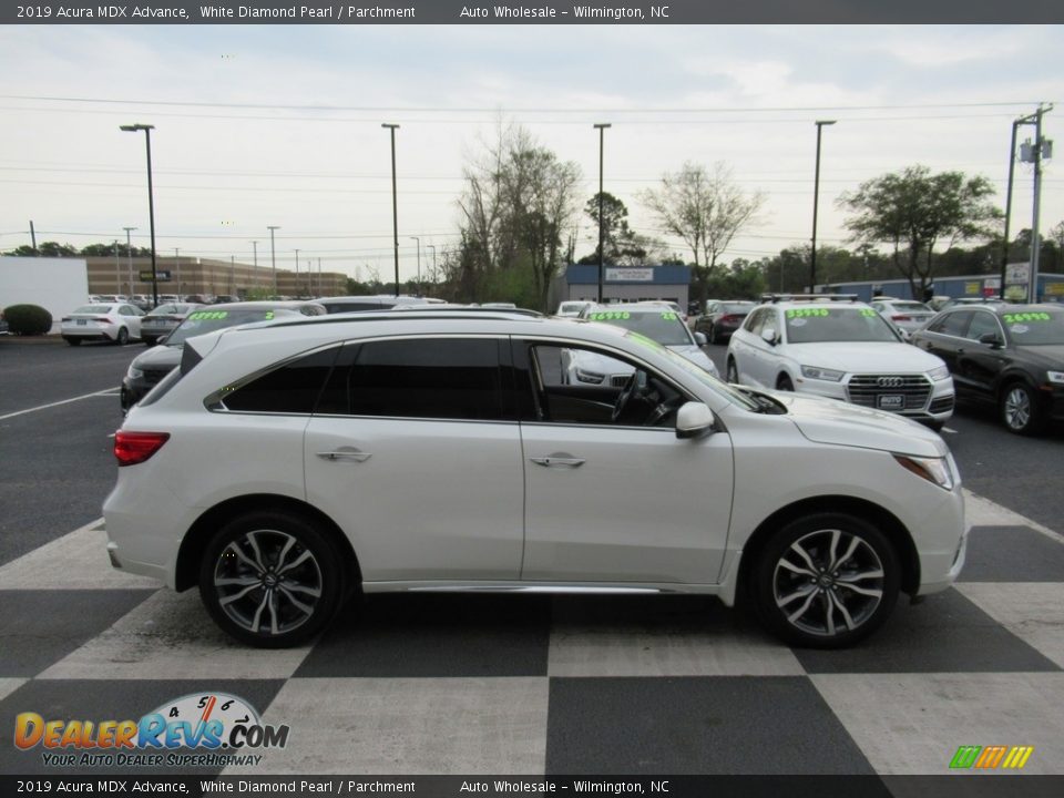 2019 Acura MDX Advance White Diamond Pearl / Parchment Photo #3