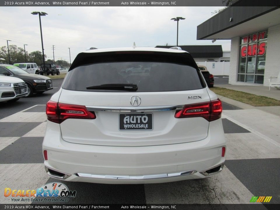 2019 Acura MDX Advance White Diamond Pearl / Parchment Photo #4