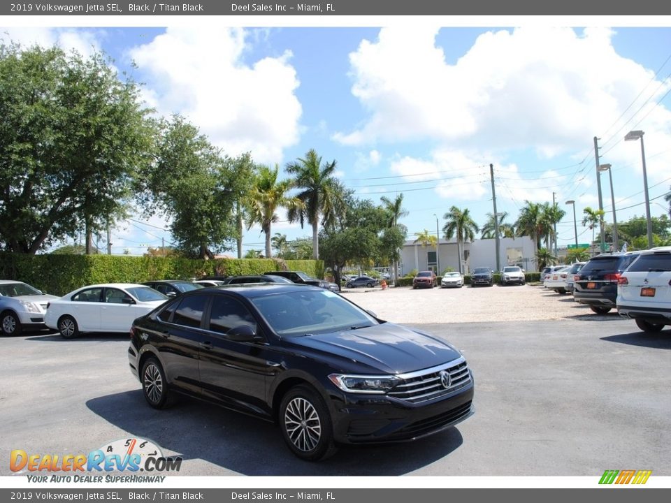 2019 Volkswagen Jetta SEL Black / Titan Black Photo #1