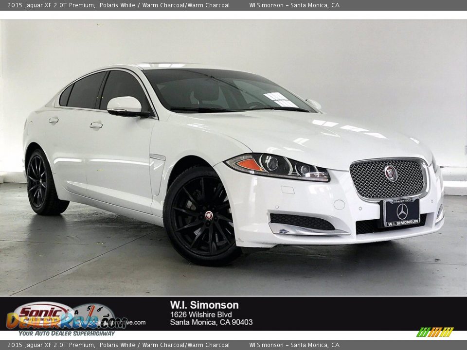 2015 Jaguar XF 2.0T Premium Polaris White / Warm Charcoal/Warm Charcoal Photo #1