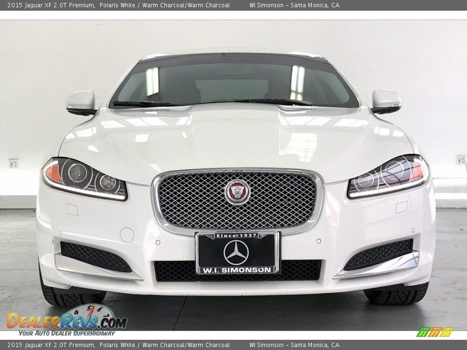 2015 Jaguar XF 2.0T Premium Polaris White / Warm Charcoal/Warm Charcoal Photo #2