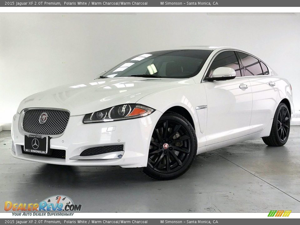 2015 Jaguar XF 2.0T Premium Polaris White / Warm Charcoal/Warm Charcoal Photo #12