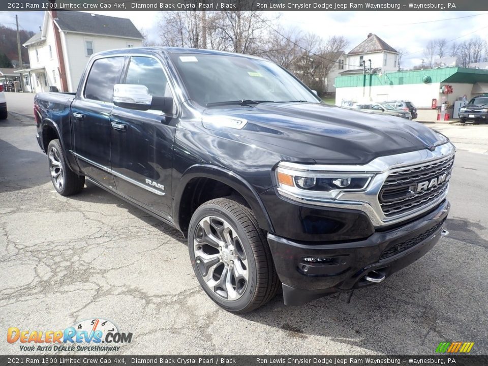 2021 Ram 1500 Limited Crew Cab 4x4 Diamond Black Crystal Pearl / Black Photo #8