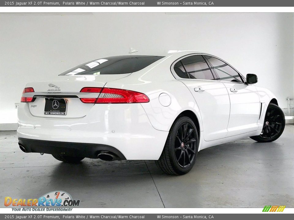 2015 Jaguar XF 2.0T Premium Polaris White / Warm Charcoal/Warm Charcoal Photo #13