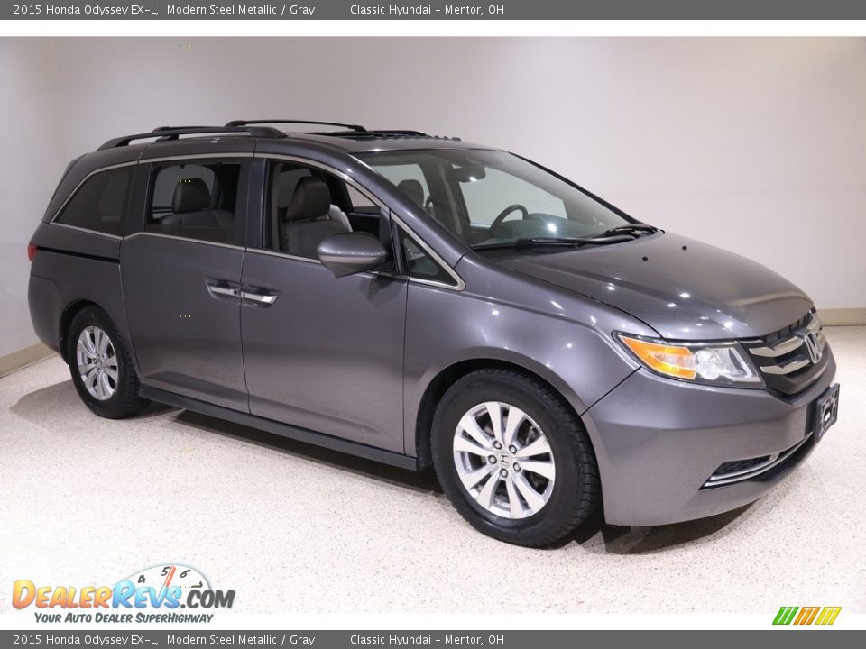 2015 Honda Odyssey EX-L Modern Steel Metallic / Gray Photo #1