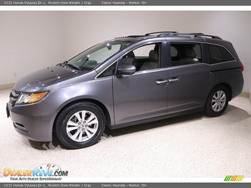 2015 Honda Odyssey EX-L Modern Steel Metallic / Gray Photo #3