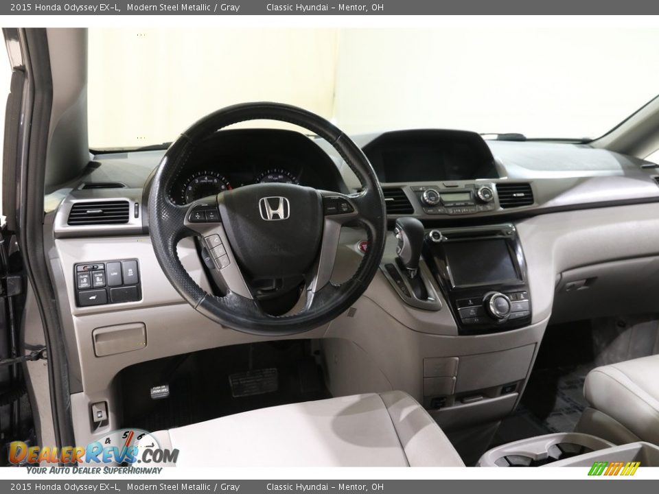 2015 Honda Odyssey EX-L Modern Steel Metallic / Gray Photo #6