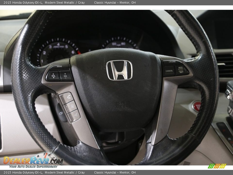 2015 Honda Odyssey EX-L Modern Steel Metallic / Gray Photo #7