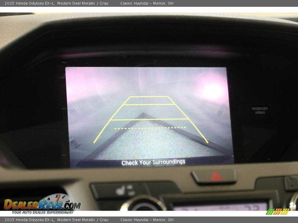 2015 Honda Odyssey EX-L Modern Steel Metallic / Gray Photo #12