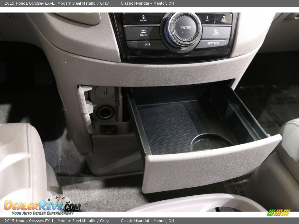 2015 Honda Odyssey EX-L Modern Steel Metallic / Gray Photo #14