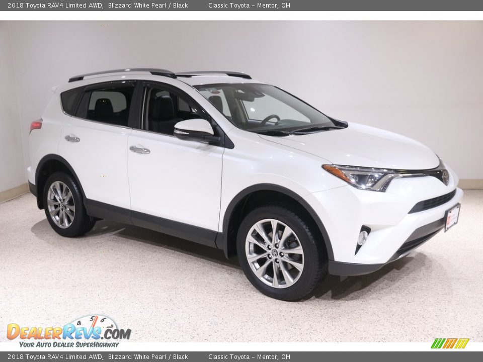 2018 Toyota RAV4 Limited AWD Blizzard White Pearl / Black Photo #1