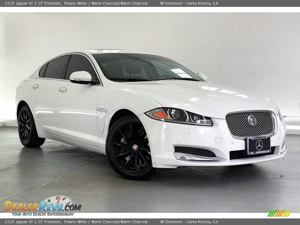 2015 Jaguar XF 2.0T Premium Polaris White / Warm Charcoal/Warm Charcoal Photo #34