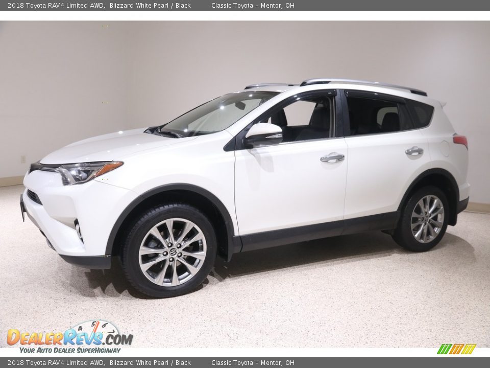 2018 Toyota RAV4 Limited AWD Blizzard White Pearl / Black Photo #3