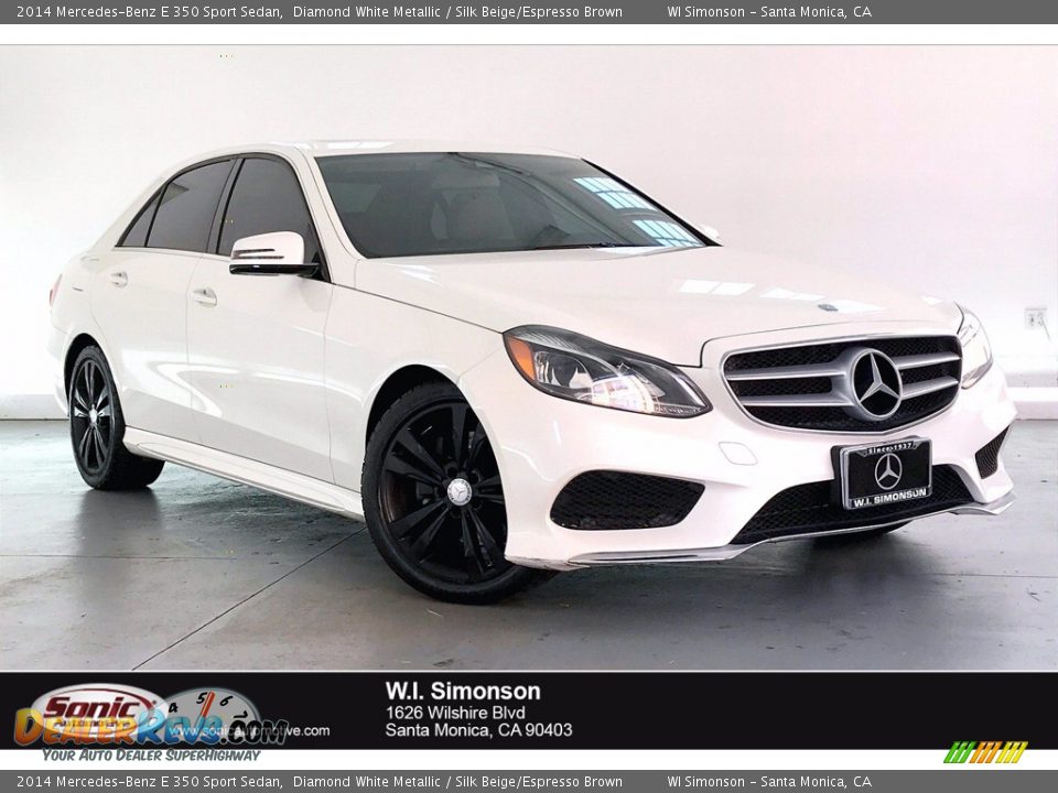 2014 Mercedes-Benz E 350 Sport Sedan Diamond White Metallic / Silk Beige/Espresso Brown Photo #1