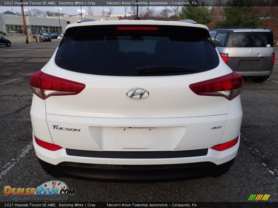 2017 Hyundai Tucson SE AWD Dazzling White / Gray Photo #3