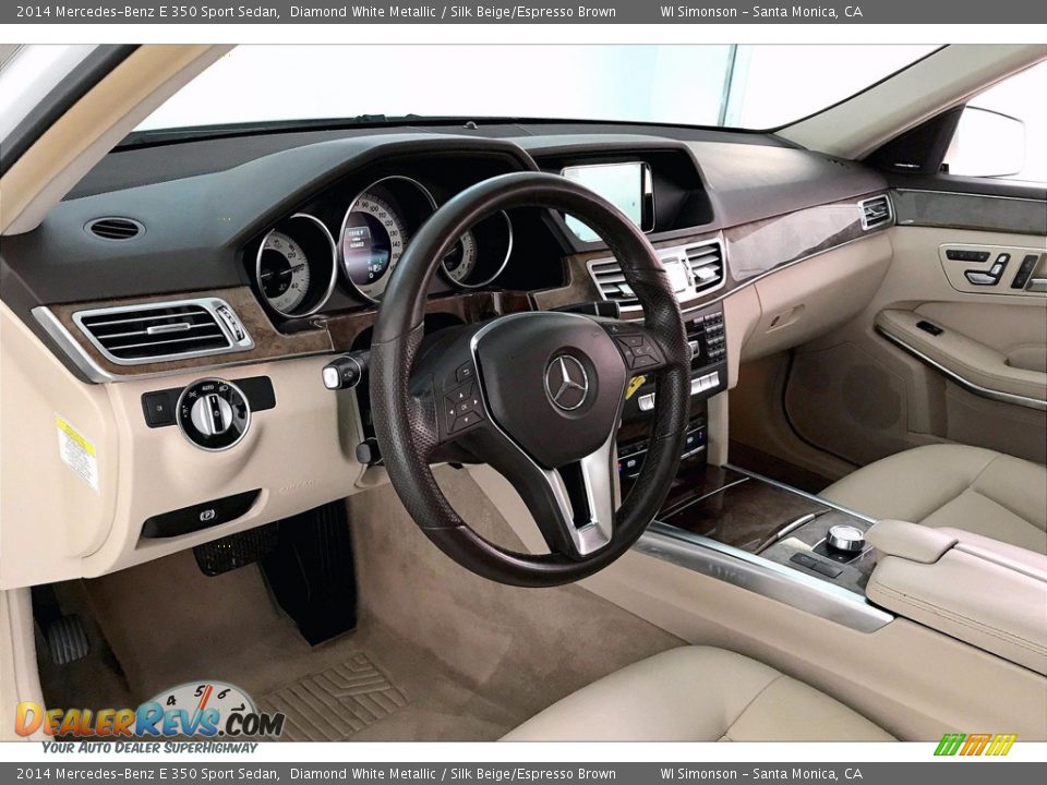 2014 Mercedes-Benz E 350 Sport Sedan Diamond White Metallic / Silk Beige/Espresso Brown Photo #14