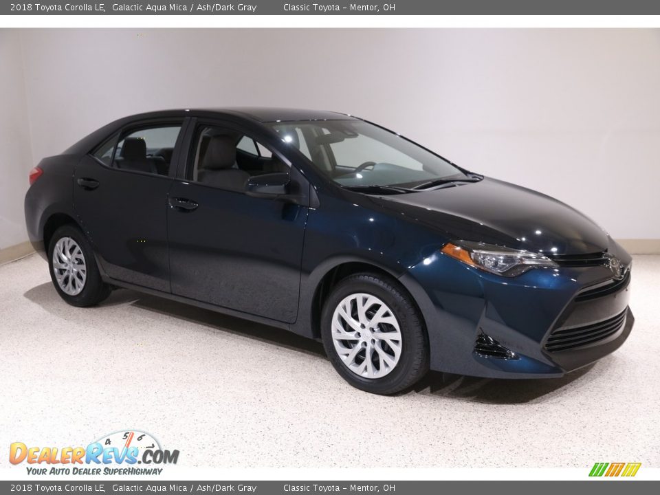 2018 Toyota Corolla LE Galactic Aqua Mica / Ash/Dark Gray Photo #1