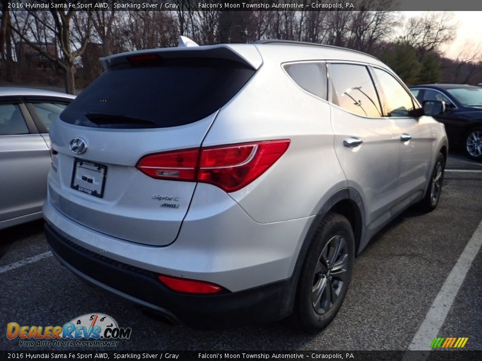 2016 Hyundai Santa Fe Sport AWD Sparkling Silver / Gray Photo #4