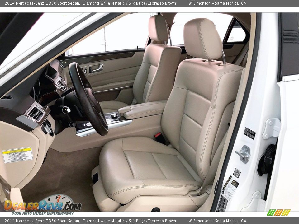 2014 Mercedes-Benz E 350 Sport Sedan Diamond White Metallic / Silk Beige/Espresso Brown Photo #18