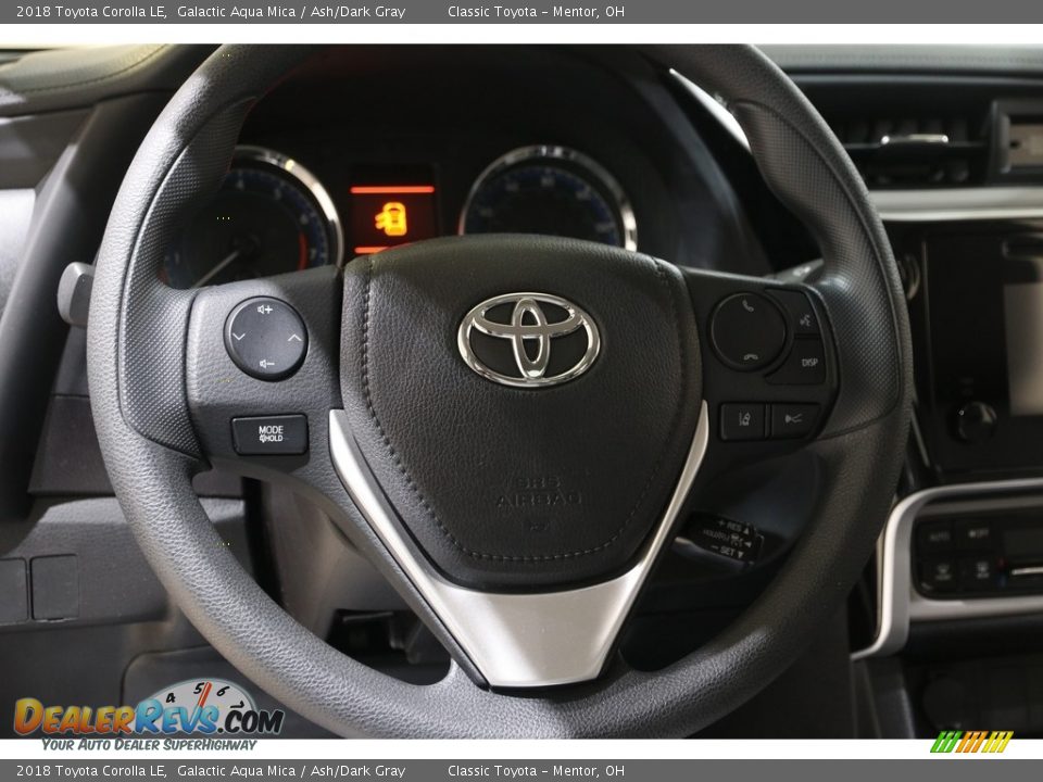 2018 Toyota Corolla LE Galactic Aqua Mica / Ash/Dark Gray Photo #7
