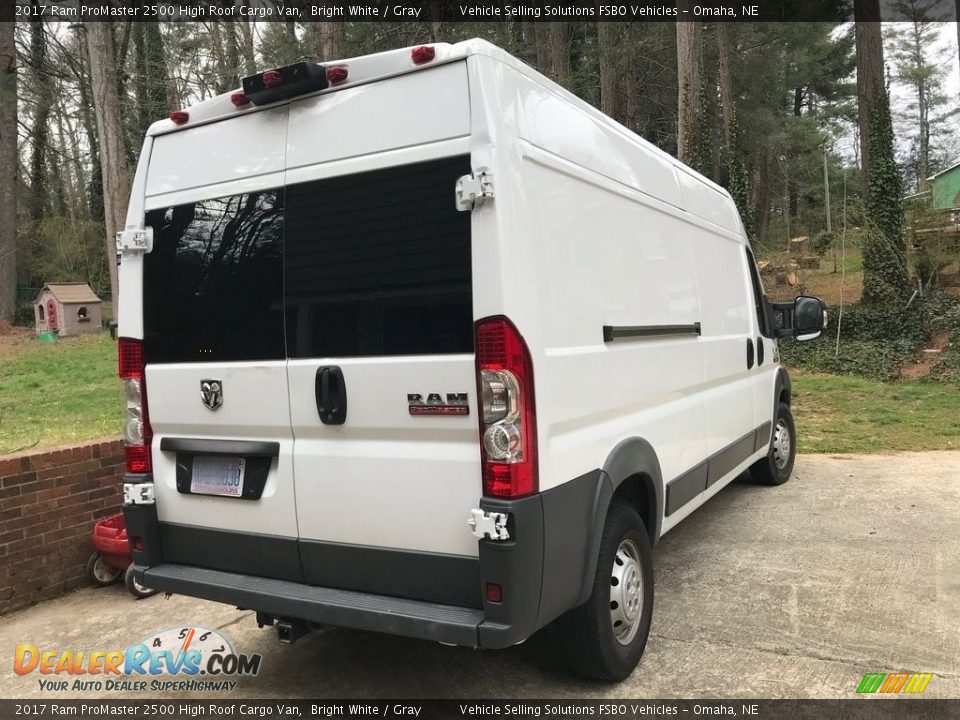 2017 Ram ProMaster 2500 High Roof Cargo Van Bright White / Gray Photo #14