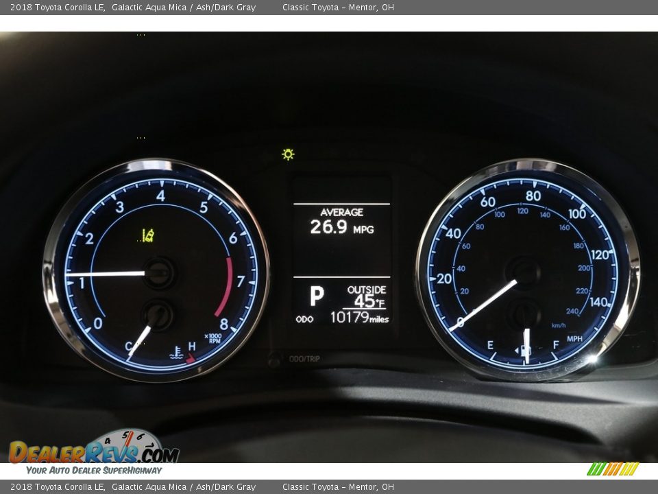 2018 Toyota Corolla LE Galactic Aqua Mica / Ash/Dark Gray Photo #8