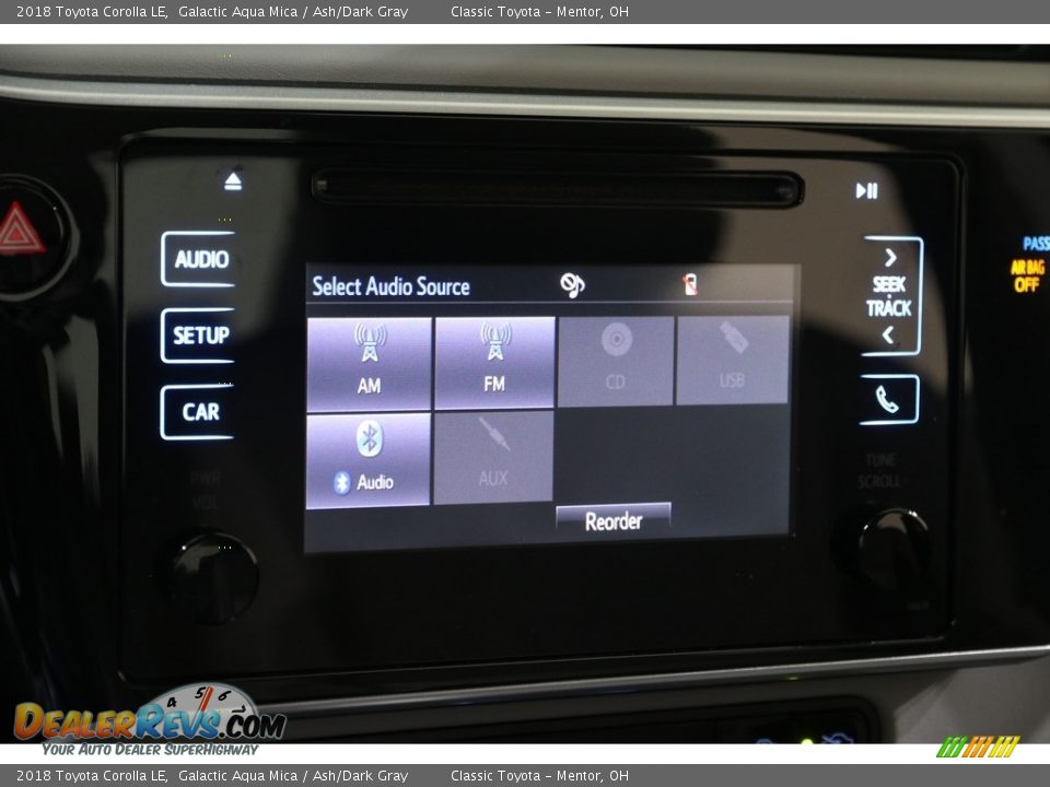 2018 Toyota Corolla LE Galactic Aqua Mica / Ash/Dark Gray Photo #10