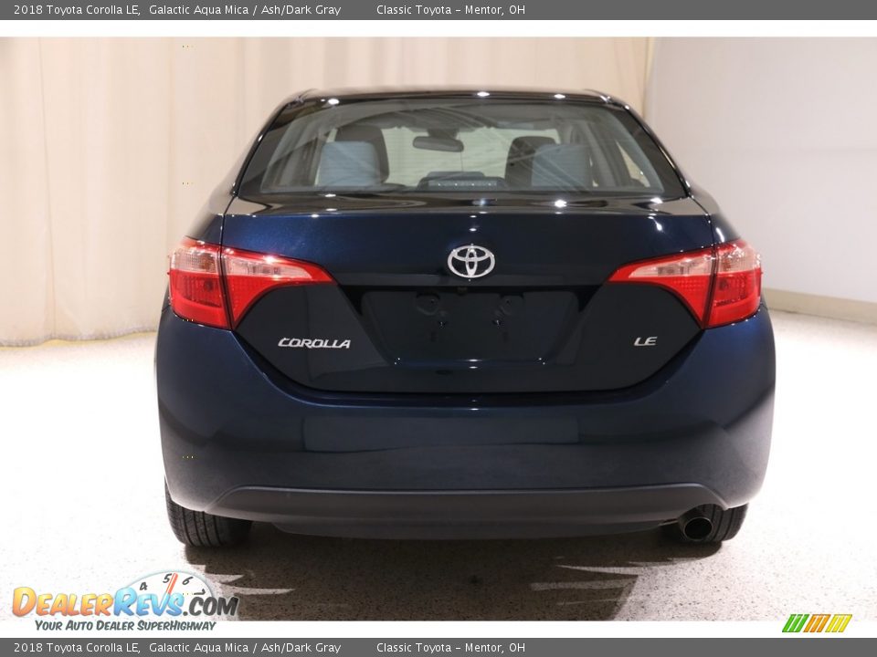2018 Toyota Corolla LE Galactic Aqua Mica / Ash/Dark Gray Photo #17