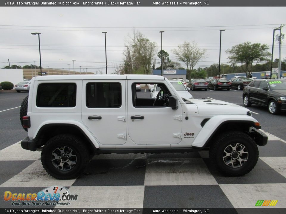 2019 Jeep Wrangler Unlimited Rubicon 4x4 Bright White / Black/Heritage Tan Photo #3