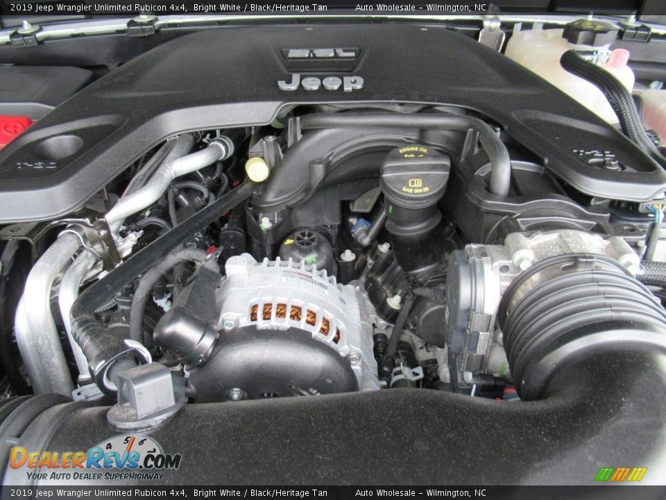 2019 Jeep Wrangler Unlimited Rubicon 4x4 Bright White / Black/Heritage Tan Photo #6