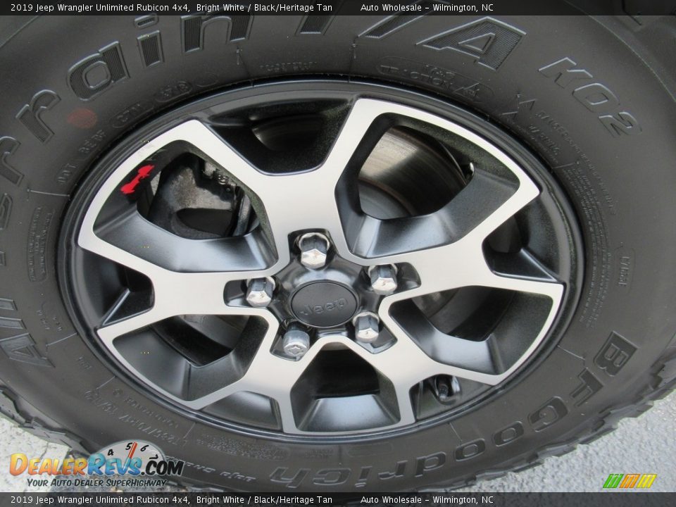 2019 Jeep Wrangler Unlimited Rubicon 4x4 Bright White / Black/Heritage Tan Photo #7