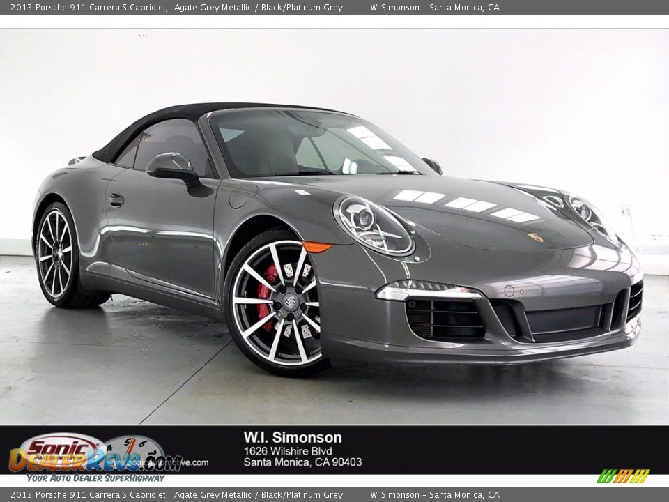 2013 Porsche 911 Carrera S Cabriolet Agate Grey Metallic / Black/Platinum Grey Photo #1