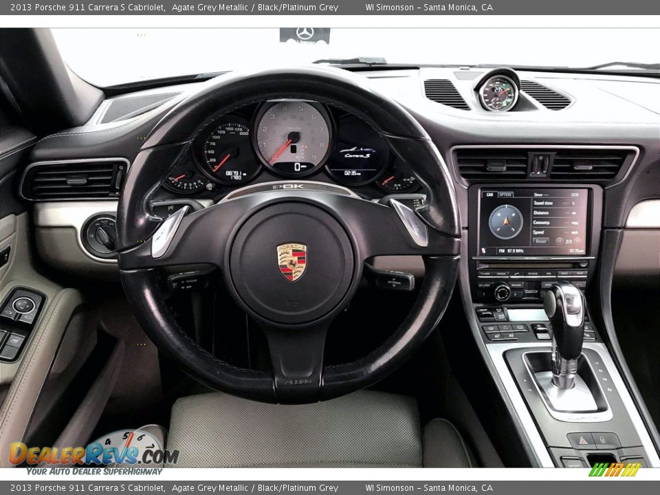 2013 Porsche 911 Carrera S Cabriolet Agate Grey Metallic / Black/Platinum Grey Photo #4