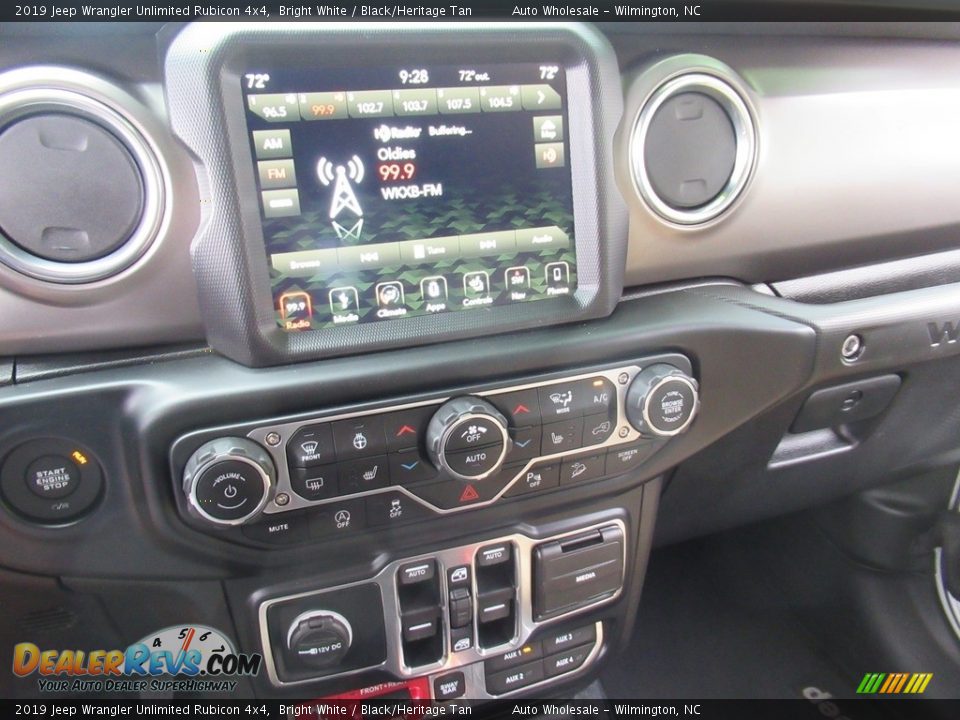 2019 Jeep Wrangler Unlimited Rubicon 4x4 Bright White / Black/Heritage Tan Photo #17