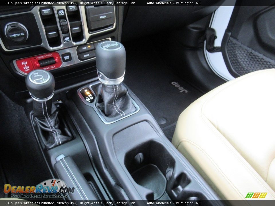 2019 Jeep Wrangler Unlimited Rubicon 4x4 Bright White / Black/Heritage Tan Photo #19